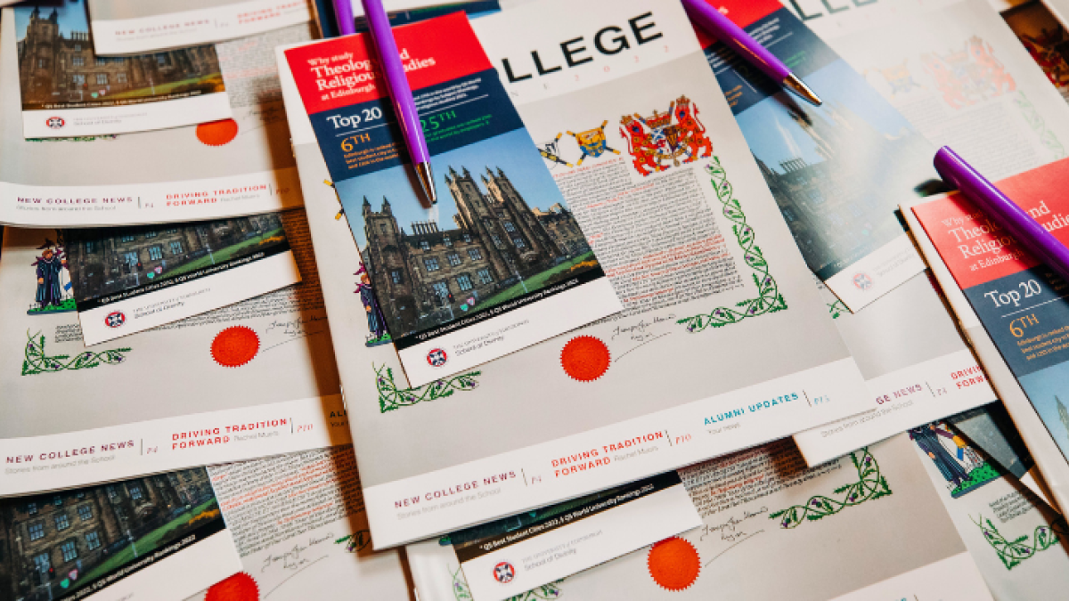 A stack of printed marketing collateral for new and visiting students