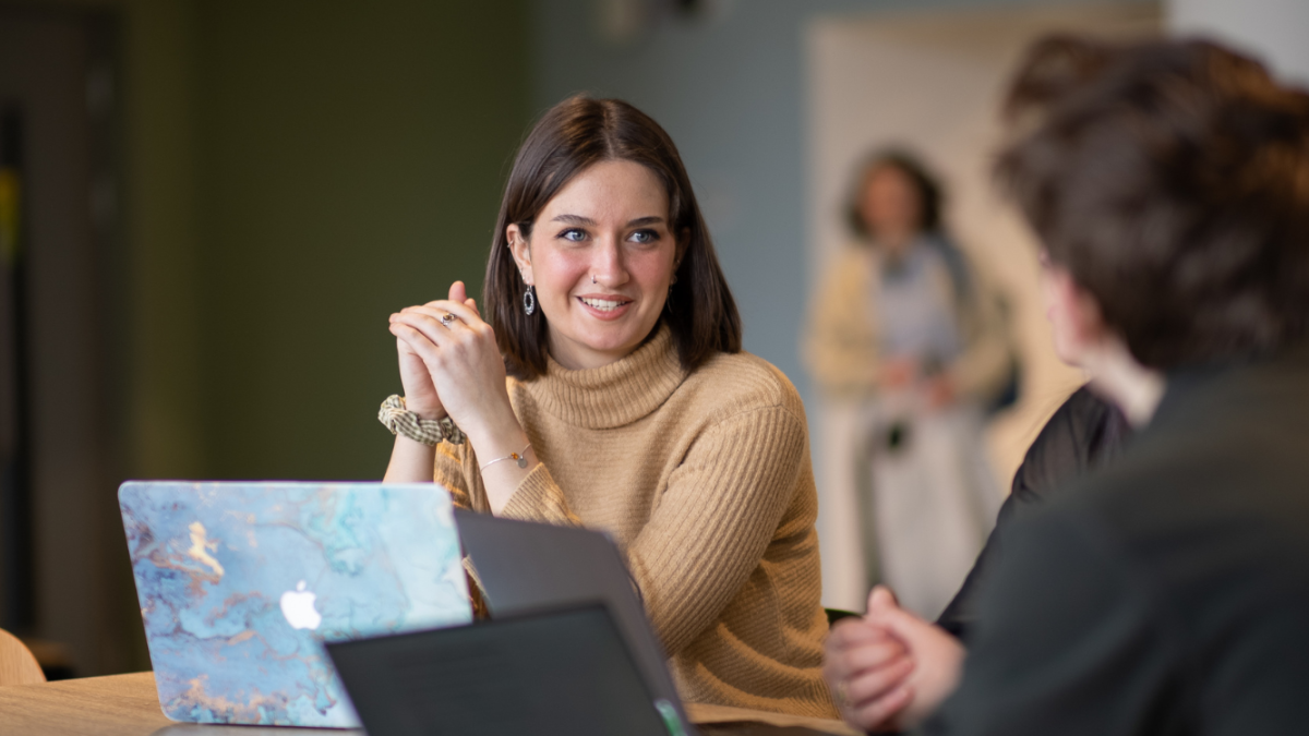 A smiling female student 