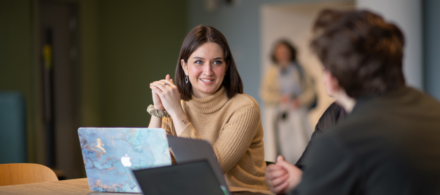 A smiling female student 