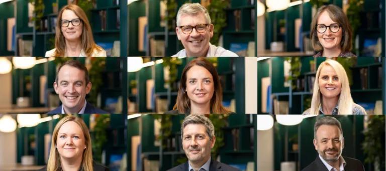 A montage of the nine members of the USG leadership team